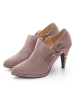 レースアップパールブーティ/ボルドー