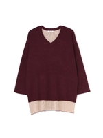 ＷフェイスＶネックチュニック/ベージュ(040)