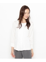 フロントプリーツブラウス/ホワイト系(002)