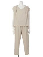 【CLASSY. 10月号掲載】ショルダータックＢＬｘテーパードＰＮセット/ベージュ