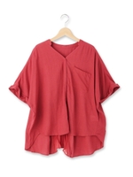 バックプリーツシャツ/レンガ(069)