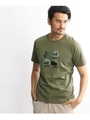 フェルト アップリケ Tシャツ/カーキ(027)