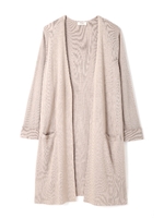 総針ロングカーディガン/ベージュ(040)