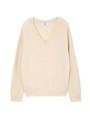 Vネックニット/ベージュ(040)