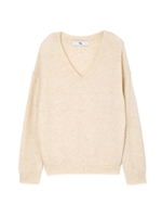 Vネックニット/ベージュ(040)