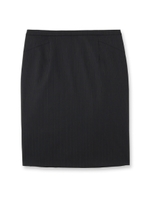 [L]ピュールストライプスカート/ブラック(319)