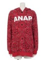 【ANAP】ANAPロゴペイズリー柄チュニックフーディ/RD