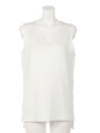 【Aunt Marie's】 V開きニットTOPS/WHT