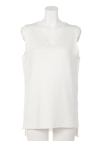【Aunt Marie's】 V開きニットTOPS/WHT