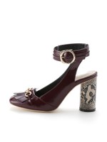 ビット付ローファーパンプス/BLK