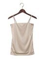 JP サテン 肩紐付き キャミソール / ベアトップ/Beige