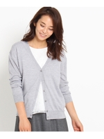 Vネックウールニットカーディガン/ホワイト(002)