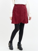 【Ray10月号掲載】起毛巻き風Aラインスカート/カーキグリーン