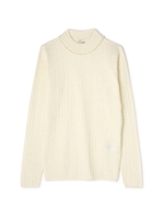 パール付ハイネックリブニット/ホワイト(030)