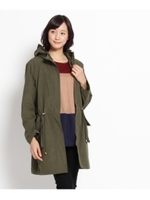 フード付きミリタリーコート/カーキ(027)