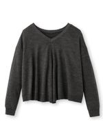 [L]ラメ衿ドロップショルダーニット/ホワイト系(002)