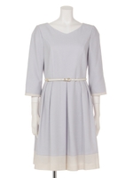 アサVネックバイカラーOP/クロ