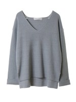 畦Ｖネックリラックスプルオーバー/ベージュ