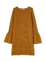 リブ袖フレアニット プルオーバー/グレー(020)