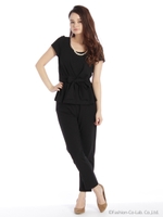 ネックレス付きフォーマルセットアップ/ブラック