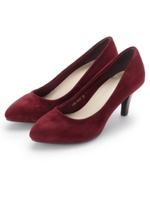 フェイクスウェードポインテッドトゥパンプス/ボルドー(064)