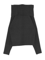 フォールドオフショルニットTOPS/ブラウン