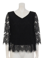 リバーシブルレースTOPS/オレンジブラウン