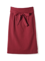 リボンタイトミモレスカート/ブラウン(051)