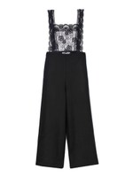 レースオーバーオール/ブラック