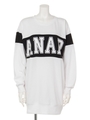 【ANAP】ANAPロゴ配色スウェットチュニック/WH