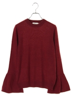 フレアースリーブニットプルオーバー/ネイビー