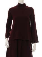 ボリュームスリーブニットTOPS/ブラウン