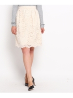 総レースタイトスカート/ブラック(019)