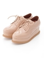 [JEFFREY CAMPBELL FOR ROSE BUD]エナメルレースアップシューズ/PINK MID