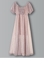 フラワーチュールオフショルワンピース/ピンク