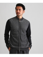 KIFU COSMOSジップアップニット/ダークグレー(513)