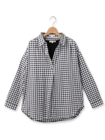 [SET商品]スキッパーシャツ+タンクトップ付/ブラック(219)