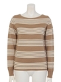 【BED&BREAKFAST】CASH WOOL STRIPE Boatneck/CAMEL