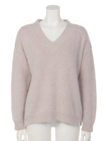 アンゴラＶネックニット/オフホワイト