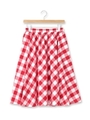 コットンギンガムスカート/ワインレッド(263)
