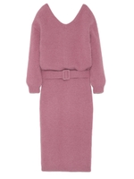 バックボタンニットワンピース/PNK