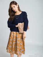 フラワースウィッチングスカート/ブラック