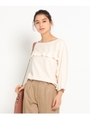 フリルブラウス/サンドベージュ(053)