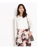 フロントオープンタックブラウス/アイボリー(004)