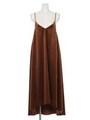 ベロアスリーブレスドレス/CAMEL