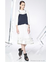 メタルプリーツスカート/ホワイト