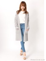 リバーシブルロングカーデ/ベージュ