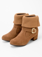 リブブーツ/ブラウン