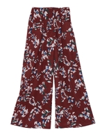 DRAW FLOWER TUCK WIDE PT/NVY