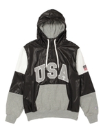 HALF ZIP HOODED SWEAT C3-H109/ブラック